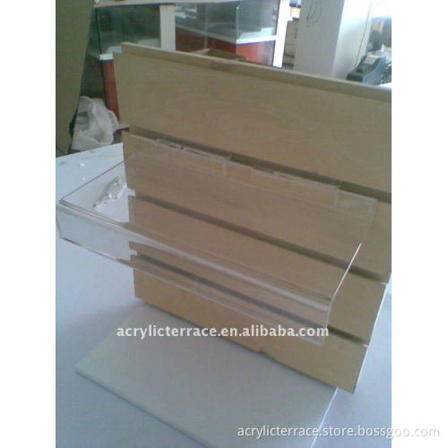 Slatwall Clear Acrylic Shelf